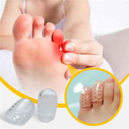 10Pcs Breathable Sleeve Toe Protector Silicone Anti-Friction Toe Caps Prevent Blisters Toe Cover Protector Foot Care image